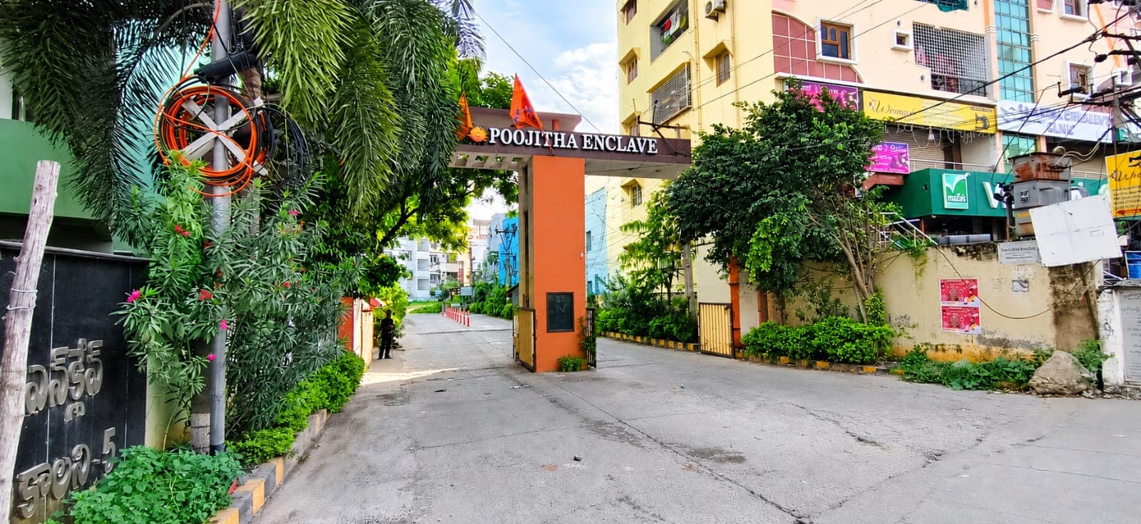 Poojitha Enclave entrance gate